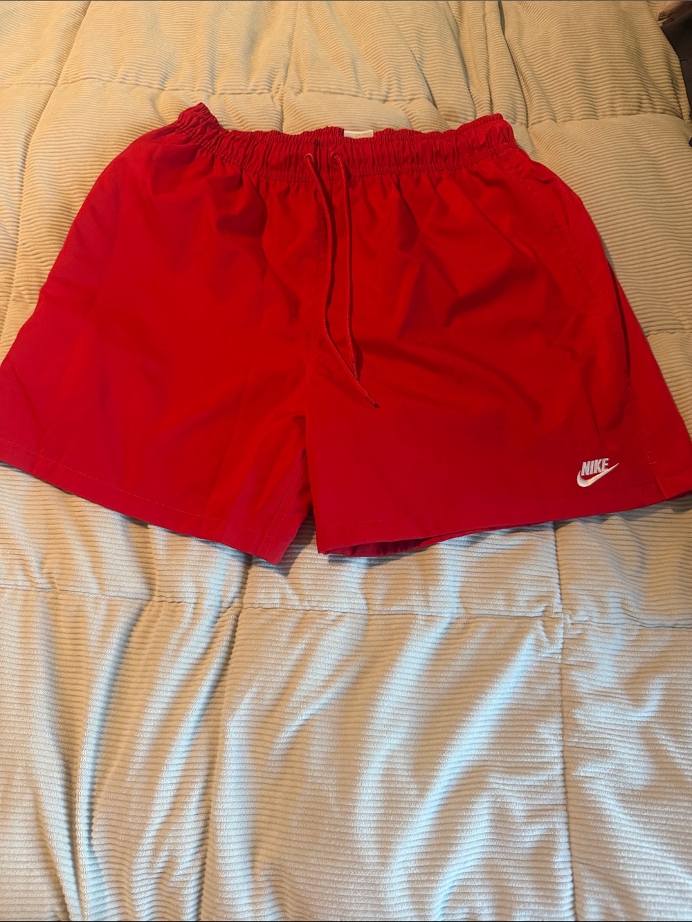 Nike Red Men’s Athletic Shorts with Drawstring